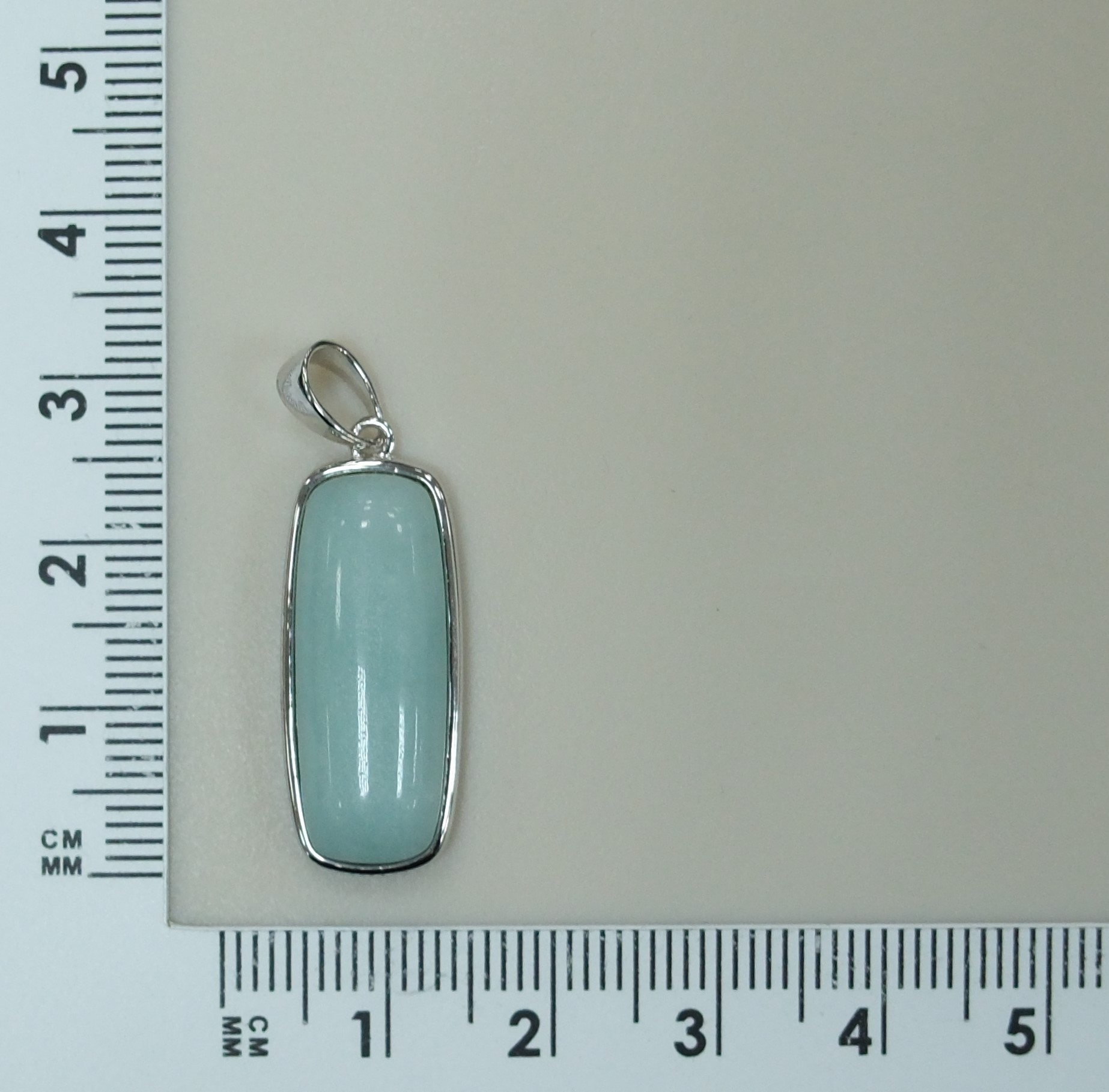 Серебряная подвеска с амазонитом